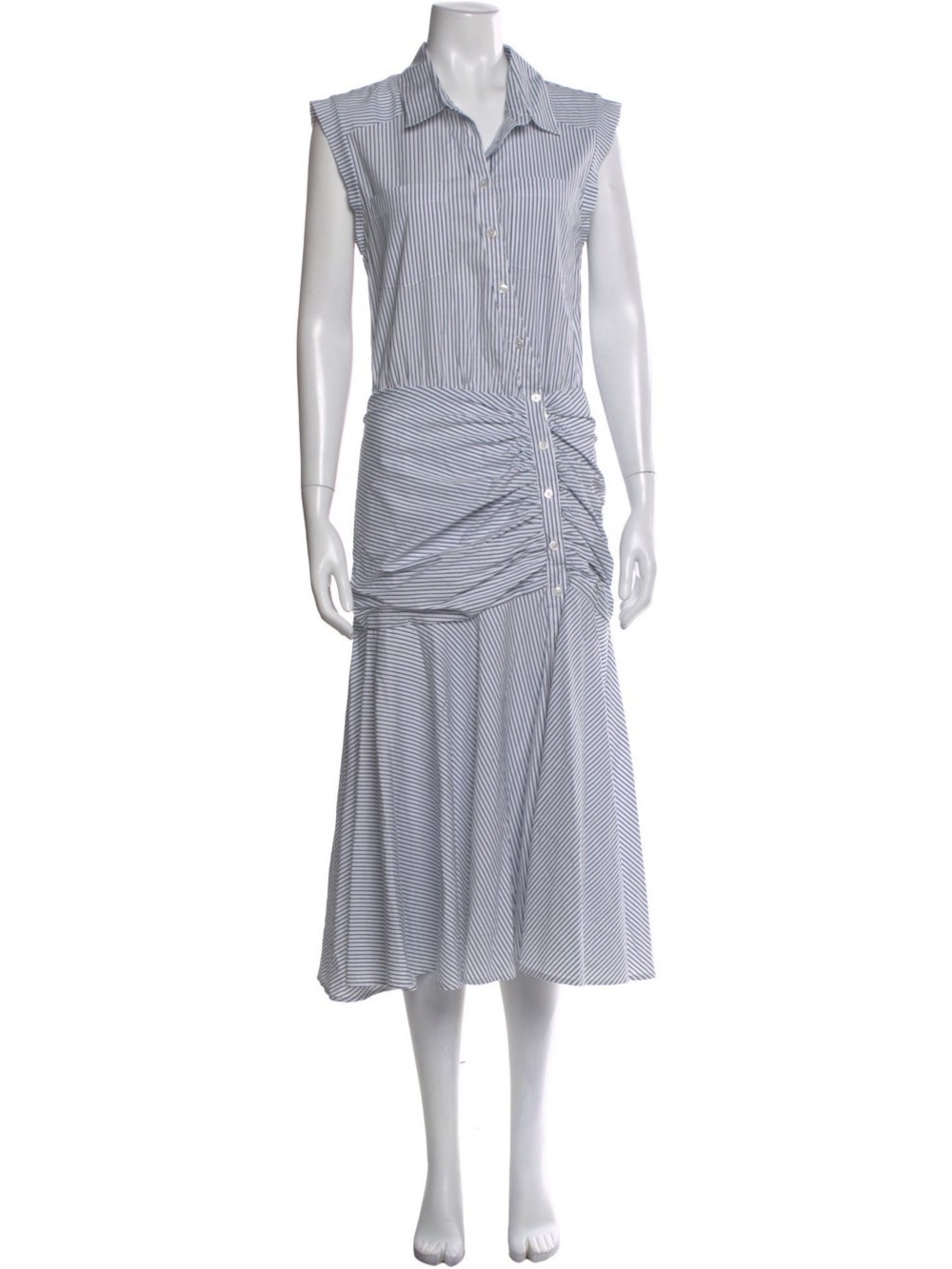 VERÓNICA BEARD 

Striped Midi Length Dress